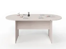 UNITY PКС-09/18 ДУБ МОЛОЧНЫЙ Конференц стол овальный Универсальный 1800х900х750 - Фото предпросмотра