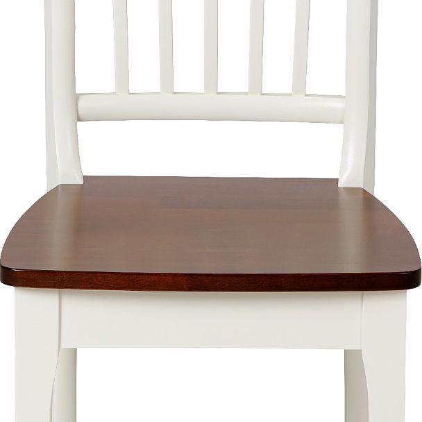 Стул деревянный с жестким сиденьем Элин Слоновая кость/Темный орех - Вид 10