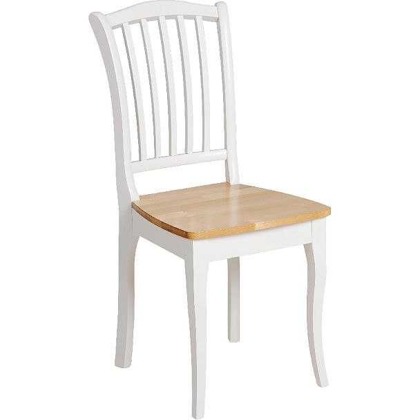 Комплект деревянных стульев с жестким сиденьем Элин Белый/Натуральный, 2 шт. - Вид 3