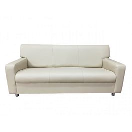 (kle3-d3-be) Диван офисный Клерк 3 тройной Размер: 190 х 80 см, бежевый Ecotex 3014 - Фото предпросмотра