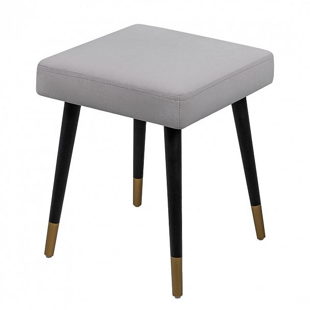 Табурет Kongsberg, велюр серый, ножки черные - Вид 2