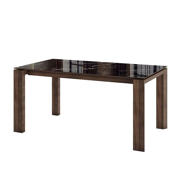 Стол обеденный Aron 160, керамика глянцевая черная - Вид 2