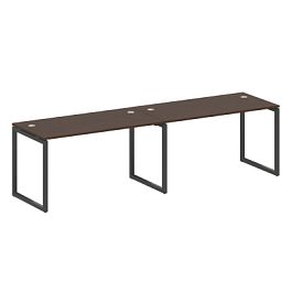 Metal System Quattro Р. ст. на 2 раб. места на О-образном м/к 40БО.СМ-2.3 Венге/Антрацит металл 2800*720*750 - Фото предпросмотра
