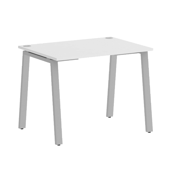 Home Office Стол письменный VR.SP-3-98.A Белый бриллиант/Серый металл 980*720*750 - Вид 1