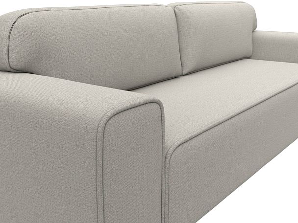 Диван прямой Лига-029 Рогожка бежевый - Вид 4