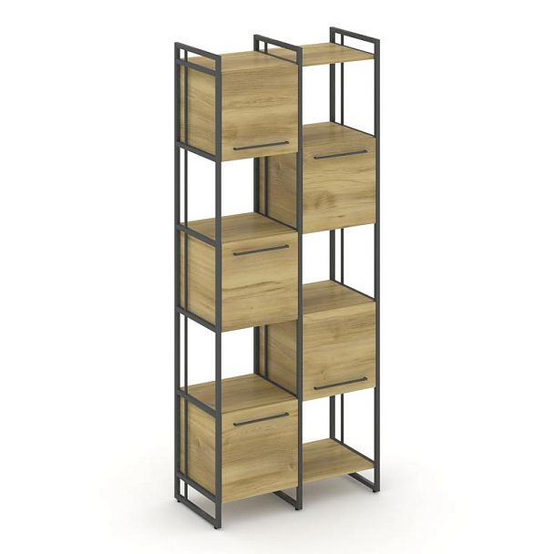 Rift Шкаф комбинированый RF.NS-003 Дуб Винченцо/Металл Антрацит 820*396*2010 - Вид 1