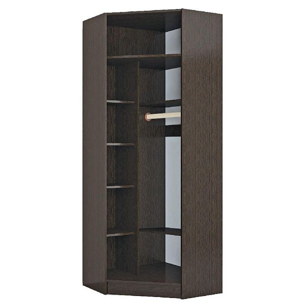 Эрика шкаф угловой с зеркалом (900/900*2200*550) венге/дуб молочный - Вид 2