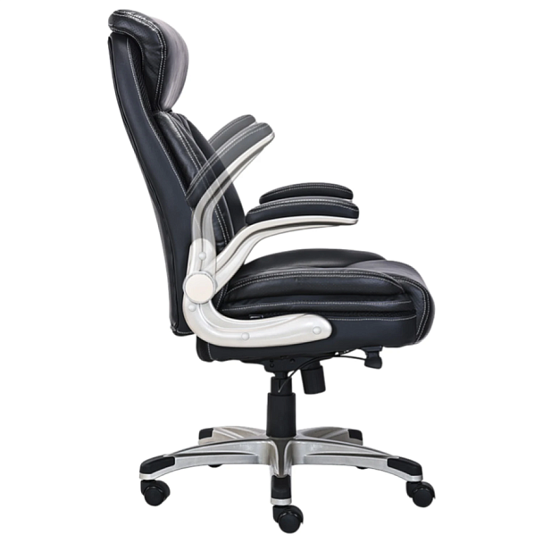 Кресло HAWASAN (ХАВАСАН) "Target EX-567", откидные подлокотники, рециклированная кожа, черное, 532974 - Вид 12