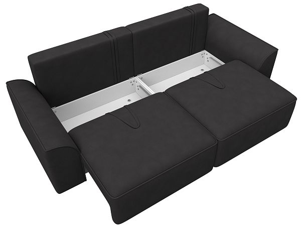 Диван прямой Лига-048 НПБ Замша коричневый - Вид 8