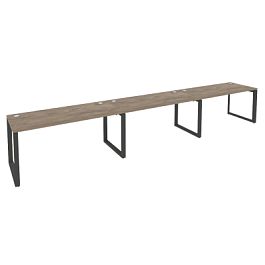 Onix Рабочая станция на О-образном м/к O.MO-RS-3.4.7 Тиквуд темный/Антрацит металл 4740*720*750 - Фото предпросмотра