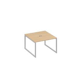 Стол 120 на металлокаркасе QUATTRO переговорный A4 А4 Б4 131 БП натуральный дуб / металлокаркас серый - Фото предпросмотра