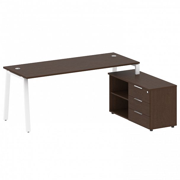 Рабочая станция "Metal System" БА.РС-СТС-2.5 венге/белый - Вид 1