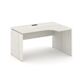 Стайл Проджект Стол рабочий эргоном. SN-D.SPA-001(R) Дуб Наварра/Черная Заглушка 1380*600/980*750 - Фото предпросмотра