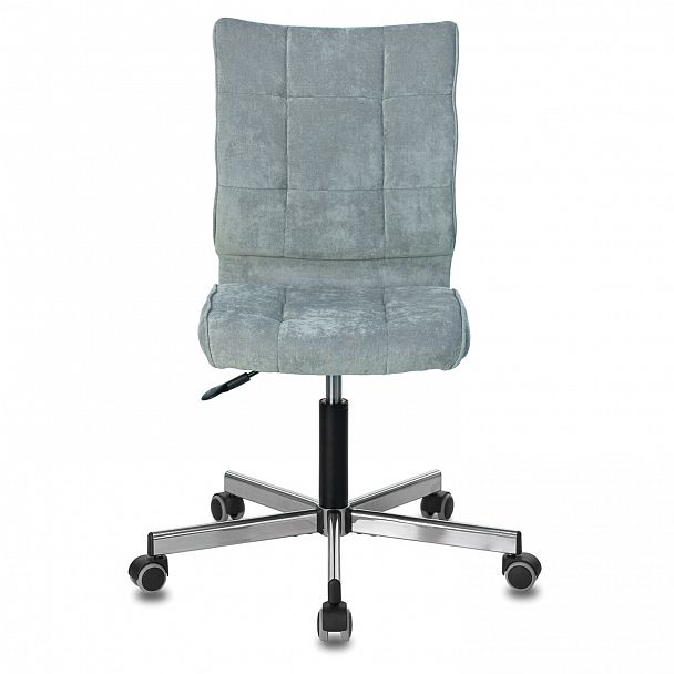 Кресло BRABIX "Stream MG-314", без подлокотников, пятилучие серебристое, ткань, серо-голубое, 532395, MG-314_532395 - Вид 5