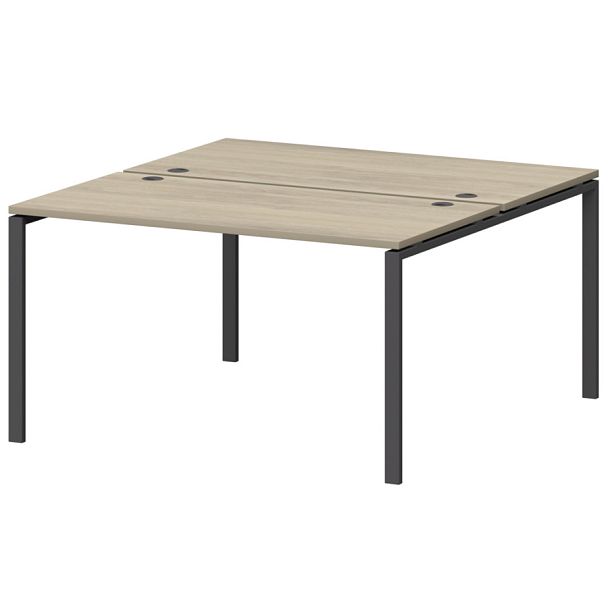 Бенч двойной на металлокаркасе СМС2-П-10К.149.Пр25 Кронберг/Антрацит 1000x1496x750 Смарт - Вид 1