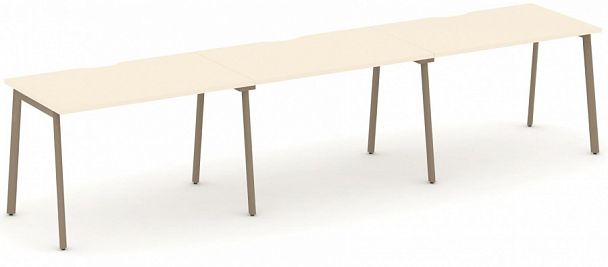 Рабочая станция на 3 места " ESTETICA" ES.RS-3.2-VP Сатин - Вид 1