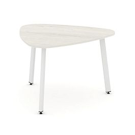 Стайл Проджект Стол переговорный SN-6.SPRG-71.3 Дуб Наварра/Металл Белый 1200*1200*750 - Фото предпросмотра