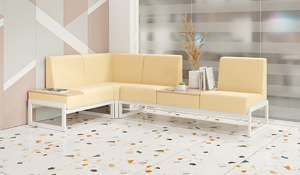 Диван трехместный "MODULE" MD.D3 Белый+синий - Вид 7