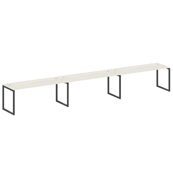 Metal System Quattro Р. ст. на 3 раб. места на О-образном м/к 40БО.СМ-3.5 Дуб наварра/Антрацит металл 5400*720*750 - Вид 1