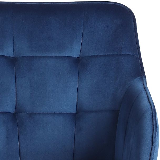 Барное поворотное кресло Мони К, Confetti blue/черный - Вид 8