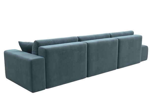 Диван прямой Лига-036 Модерн Лонг подлокотник справа Велюр бирюзовый - Вид 5