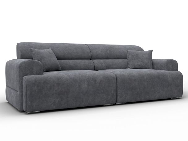 Диван прямой Лига-109 НПБ Велюр серый - Вид 1