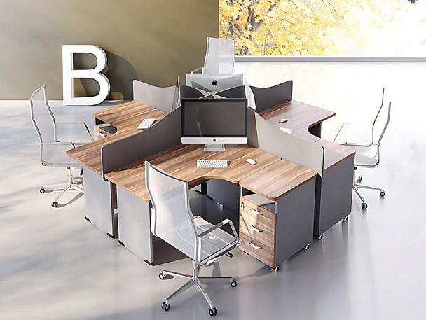 Стол угловой L,R 2200 Берлин Дрифтвуд/Серый УРМ 220 L\R - Вид 3