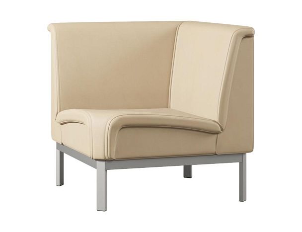 Диван Everprof Solo угловой Металл Серый Экокожа Бежевый - Вид 1