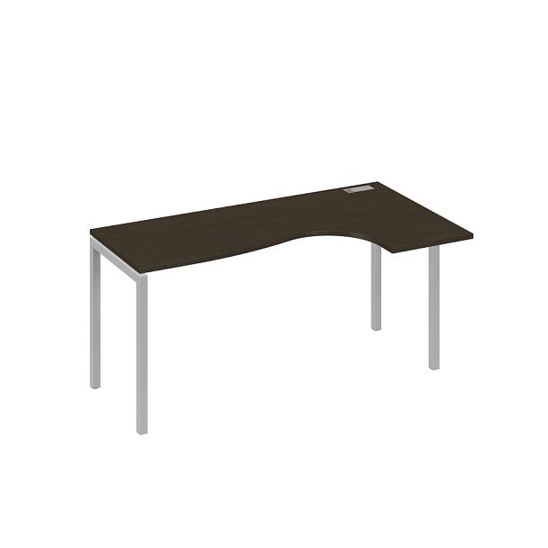 Стол эргономичный правый "Классика" на металлокаркасе DUE A4 А4 Б2 036 БП венге / металлокаркас серый - Вид 1