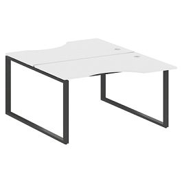 Metal System Р. ст. криволинейная на О-образном м/к БО.РАС-СА-2.2 Белый/Антрацит металл 1400*1835*750 - Фото предпросмотра