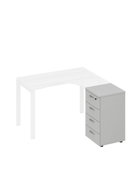 Тумба приставная 4-х ящичная с замком A4 А4 9223 БП серый - Вид 1