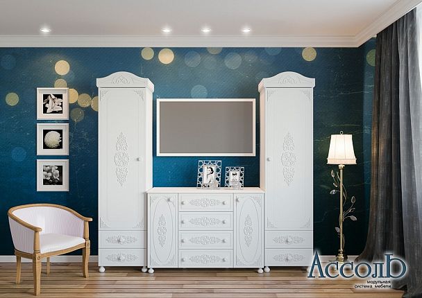 Шкаф для белья Ассоль АС-01 - Вид 3