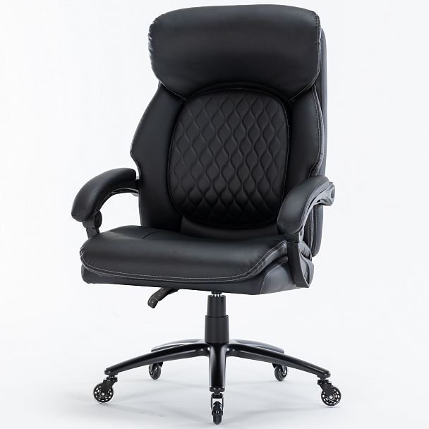 Кресло CHAIRMAN CH412, экокожа, черный - Вид 3
