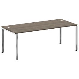 Metal System Direct Стол рабочий руководителя на П-обр. м/к БП.СРР-6.9 Вяз/Нерж. сталь 2000*900*750 - Фото предпросмотра