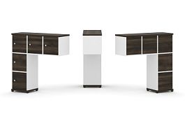 Concept Надставка низкая CN.ONN-007 Дуб Мали/Белый Бриллиант/Металл Черный 1099*365*1130 - Фото предпросмотра