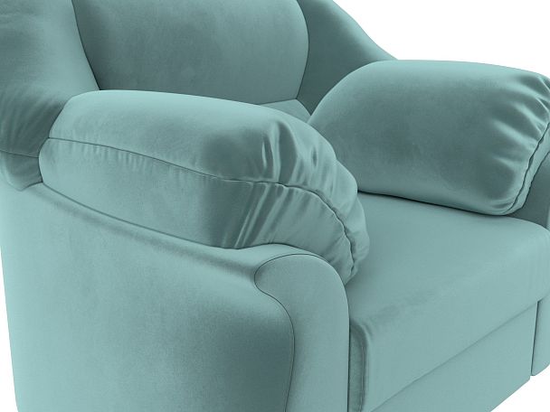 Кресло Карнелла (полностью велюр бирюзовый) - Вид 4