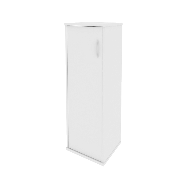 Riva Шкаф средний узкий левый А.СУ-2.3 (L) Белый 404*365*1215 - Вид 1