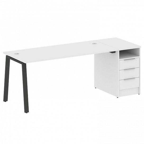 Рабочая станция "Metal System" БА.РС-СТП -1.4 белый/антрацит - Вид 1