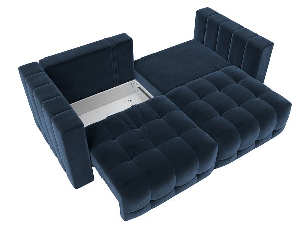 Диван прямой Лига-052 НПБ Велюр синий - Вид 8