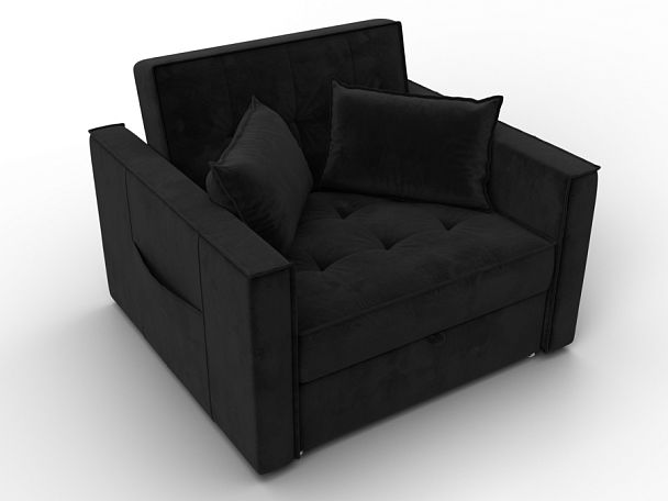 Кресло-кровать Лига-104 (80) Велюр черный - Вид 6