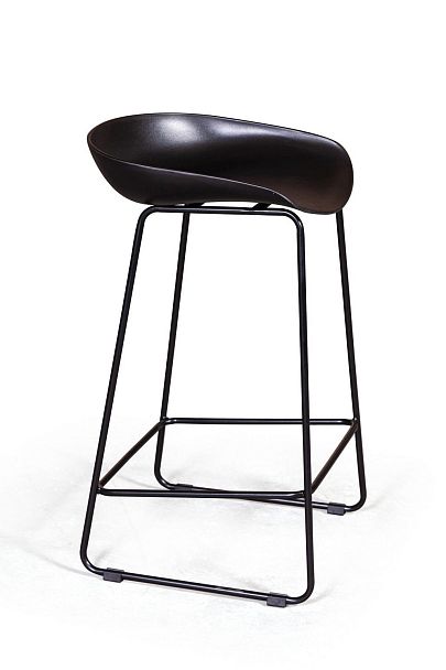 Стул полубарный Leo пластик черный - Вид 4