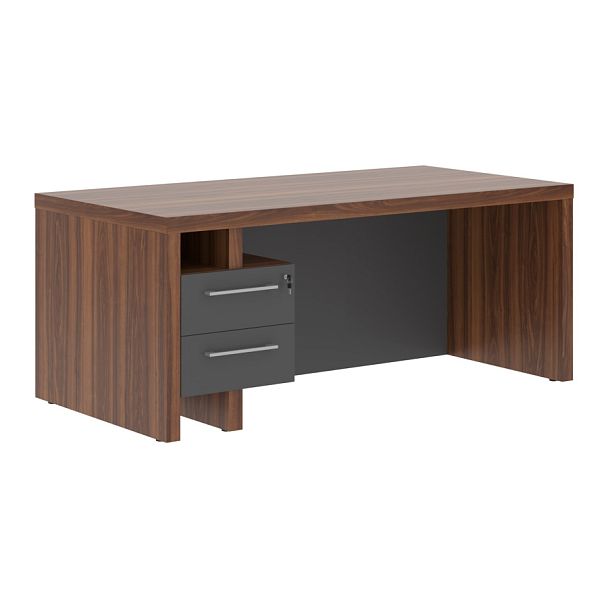 Стол руководителя ZSTD 189H.A Орех Даллас/Антрацит 1800х900х745 ZENN - Вид 1