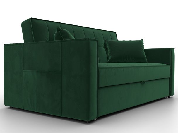 Диван прямой Лига-104 (140) Велюр зеленый - Вид 3