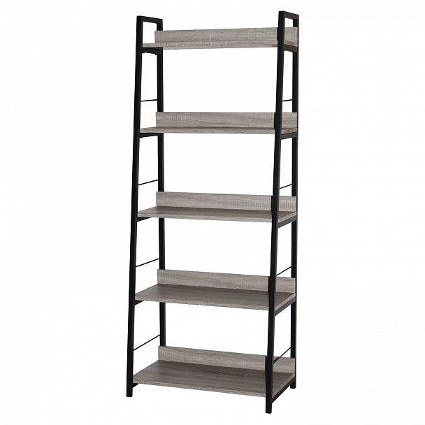 Стеллаж на металлокаркасе BRABIX "LOFT SH-003", 600х350х1500 мм, 5 полок, цвет дуб антик, 641235 - Вид 5