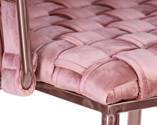 Стул барный DOBRIN EMMA ROSE GOLD (розовый велюр (VF-10)) - Вид 7