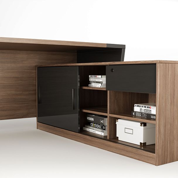 Стеллаж низкий, древесный Asti 135x45x85,8 дуб урбан - Вид 17