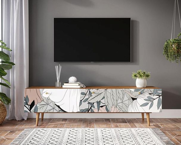 Комод Berber с ящиками низкий под TV 50 принт арт BB19/Print_50 - Вид 4