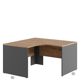 Стол эргономичный правый Tess 140x140x75 дуб крафт золотой - Фото предпросмотра