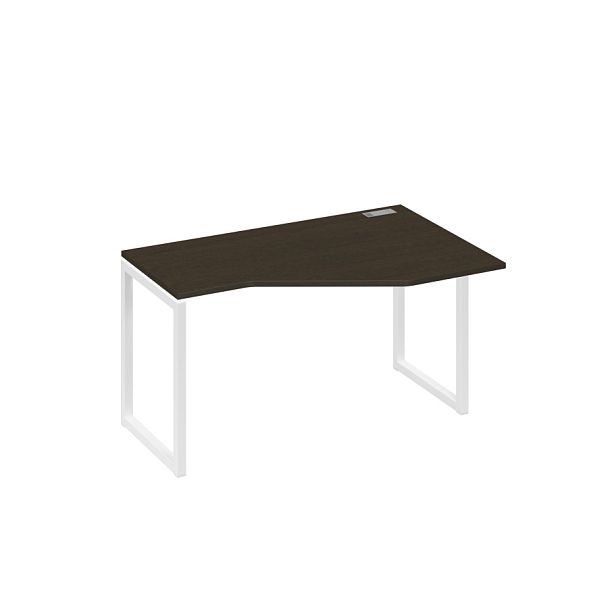 Стол эргономичный правый "Техно" на металлокаркасе QUATTRO A4 А4 Б4 054 БП венге / металлокаркас белый - Вид 1