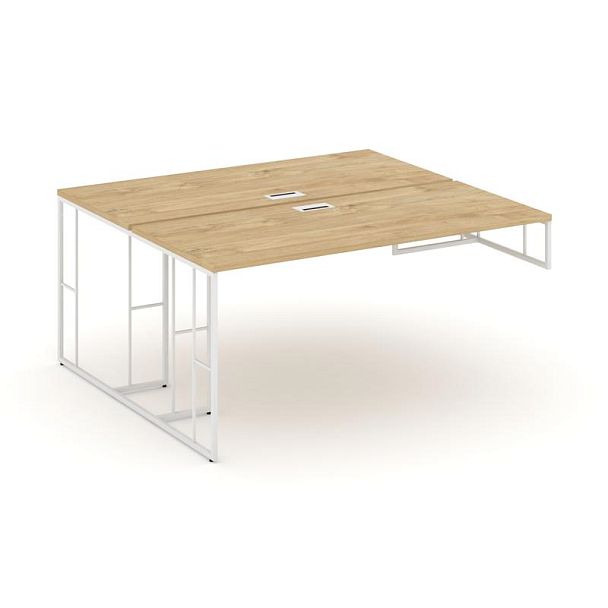 Rift Рабочая станция для опорной тумбы RF.DRSOT-013 Тиквуд Светлый/Металл Белый 1380*1432*750 - Вид 1